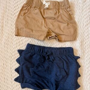 Carter's and Koalababy Tan and Blue 0-3 Shorts Set